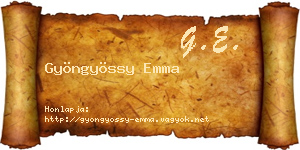 Gyöngyössy Emma névjegykártya