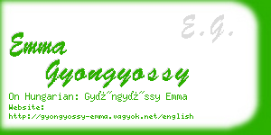 emma gyongyossy business card